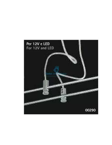 Point métallique 00290 Paire de câbles d'alimentation chromés